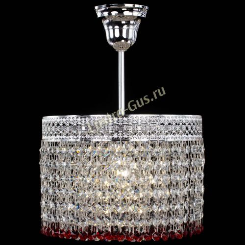 Люстра Венеция Капель №1 с подвесом Красная в Магнитогорске Гусь Хрустальный