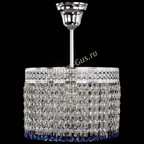 Люстра Венеция Капель №1 с подвесом Синяя в Магнитогорске Гусь Хрустальный
