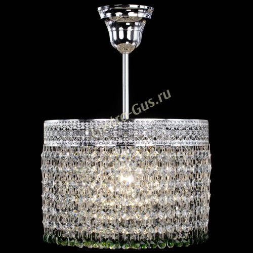 Люстра Венеция Капель №1 с подвесом Зеленая в Магнитогорске Гусь Хрустальный