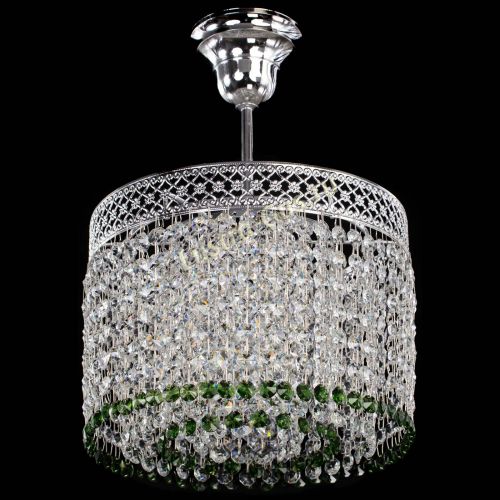 Люстра Венеция Капель №1 с подвесом Зеленая в Магнитогорске Гусь Хрустальный