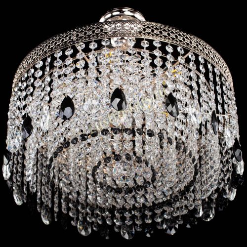 Люстра Венеция Капель журавлик черная в Магнитогорске Гусь Хрустальный