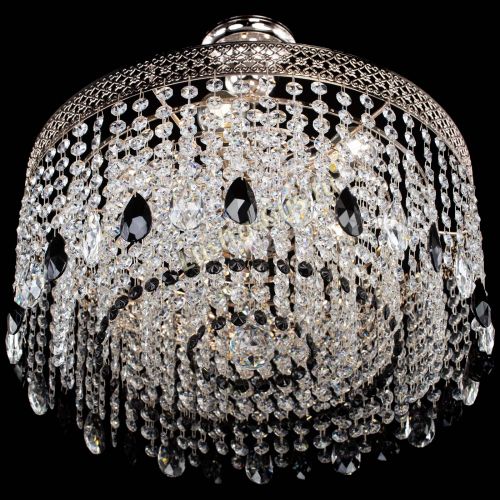 Люстра Венеция Капель журавлик черная в Магнитогорске Гусь Хрустальный