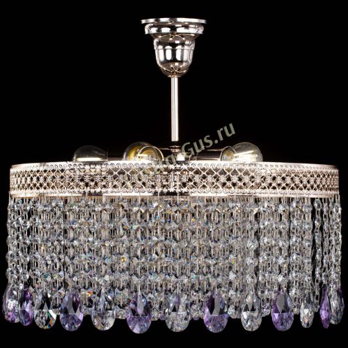 Люстра Венеция Капель журавлик фиолетовая в Магнитогорске Гусь Хрустальный