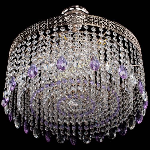Люстра Венеция Капель журавлик фиолетовая в Магнитогорске Гусь Хрустальный