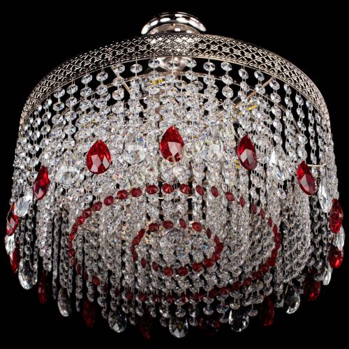 Люстра Венеция Капель журавлик красная в Магнитогорске Гусь Хрустальный