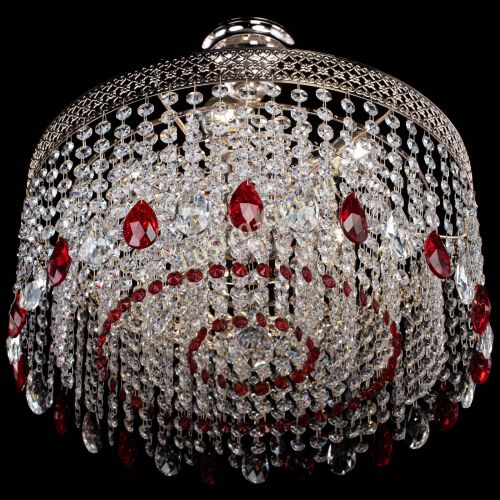 Люстра Венеция Капель журавлик красная в Магнитогорске Гусь Хрустальный