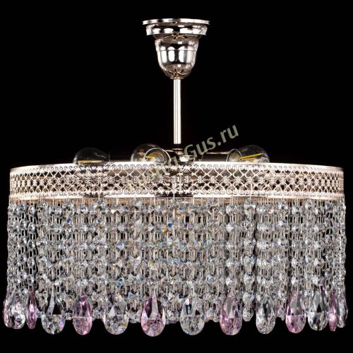 Люстра Венеция Капель журавлик розовая в Магнитогорске Гусь Хрустальный