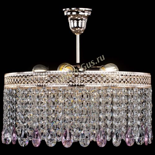 Люстра Венеция Капель журавлик розовая в Магнитогорске Гусь Хрустальный