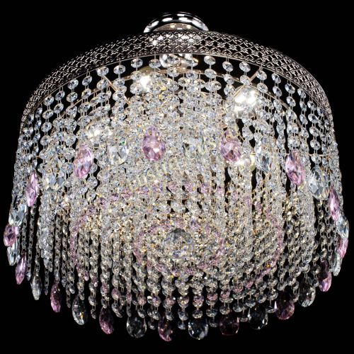 Люстра Венеция Капель журавлик розовая в Магнитогорске Гусь Хрустальный