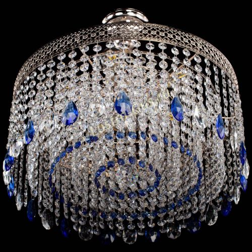 Люстра Венеция Капель журавлик синяя в Магнитогорске Гусь Хрустальный