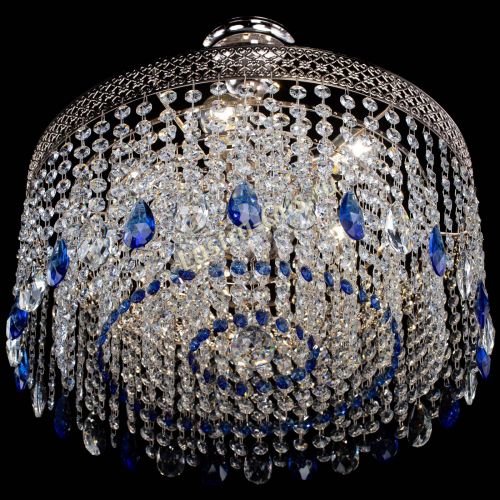 Люстра Венеция Капель журавлик синяя в Магнитогорске Гусь Хрустальный