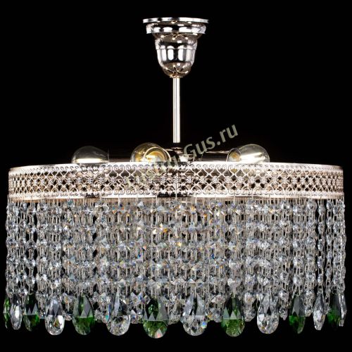 Люстра Венеция Капель журавлик зеленая в Магнитогорске Гусь Хрустальный