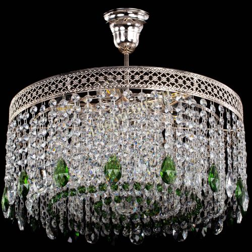 Люстра Венеция Капель журавлик зеленая в Магнитогорске Гусь Хрустальный
