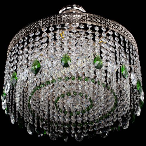 Люстра Венеция Капель журавлик зеленая в Магнитогорске Гусь Хрустальный