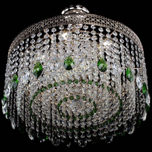 Люстра Венеция Капель журавлик зеленая в Магнитогорске Гусь Хрустальный