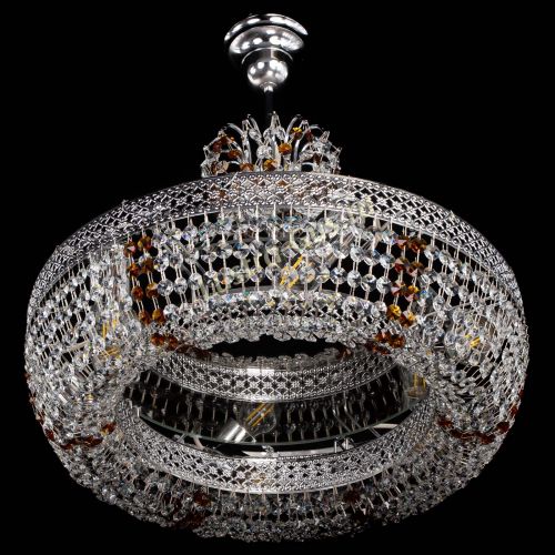 Люстра Венеция Кольцо с подвесом Чайная в Магнитогорске Гусь Хрустальный