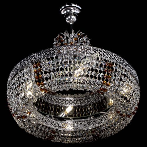 Люстра Венеция Кольцо с подвесом Чайная в Магнитогорске Гусь Хрустальный