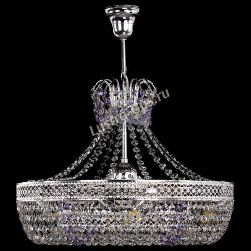 Люстра Венеция Кольцо с подвесом Фиолетовая в Магнитогорске Гусь Хрустальный