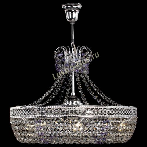 Люстра Венеция Кольцо с подвесом Фиолетовая в Магнитогорске Гусь Хрустальный