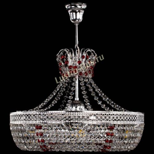 Люстра Венеция Кольцо с подвесом Красная в Магнитогорске Гусь Хрустальный