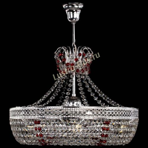 Люстра Венеция Кольцо с подвесом Красная в Магнитогорске Гусь Хрустальный