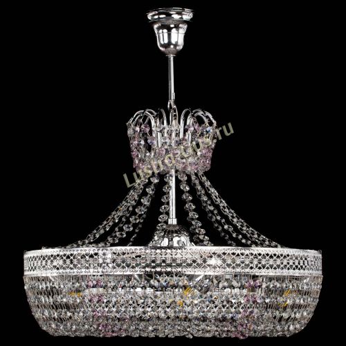 Люстра Венеция Кольцо с подвесом Розовая в Магнитогорске Гусь Хрустальный