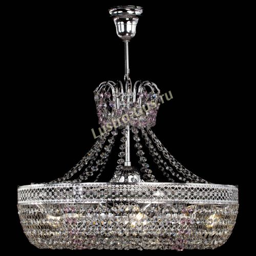 Люстра Венеция Кольцо с подвесом Розовая в Магнитогорске Гусь Хрустальный