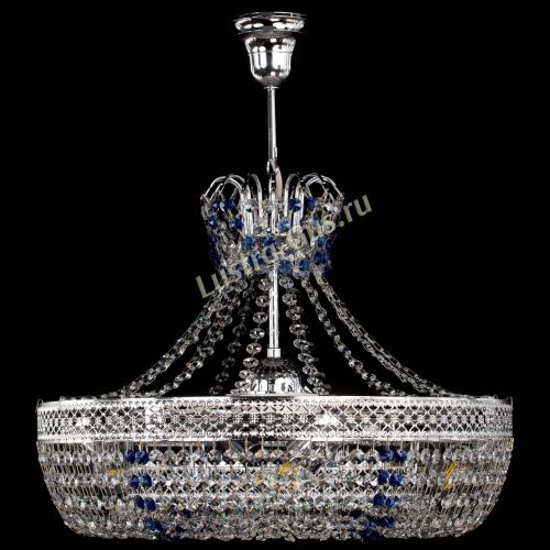 Люстра Венеция Кольцо с подвесом Синяя в Магнитогорске Гусь Хрустальный