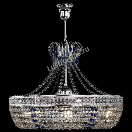 Люстра Венеция Кольцо с подвесом Синяя в Магнитогорске Гусь Хрустальный
