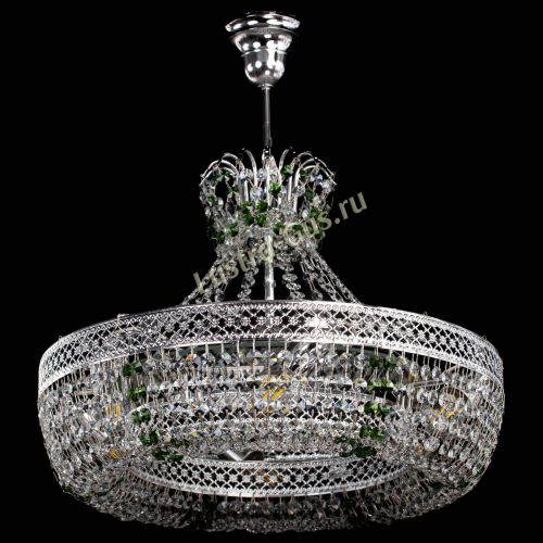 Люстра Венеция Кольцо с подвесом Зеленая в Магнитогорске Гусь Хрустальный