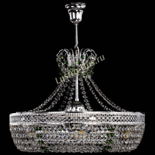 Люстра Венеция Кольцо с подвесом Зеленая в Магнитогорске Гусь Хрустальный