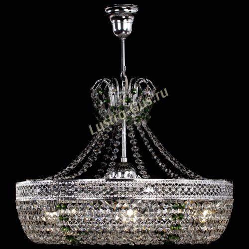 Люстра Венеция Кольцо с подвесом Зеленая в Магнитогорске Гусь Хрустальный