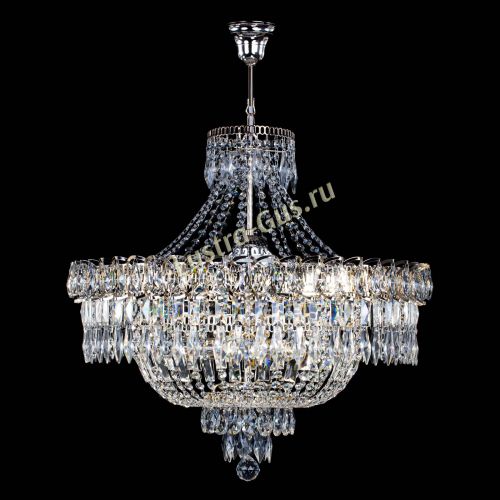 Люстра Водопад перо №8 с подвесом в Магнитогорске Гусь Хрустальный