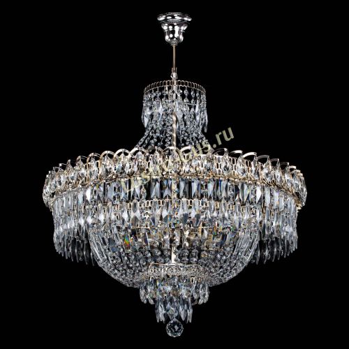 Люстра Водопад перо №8 с подвесом в Магнитогорске Гусь Хрустальный