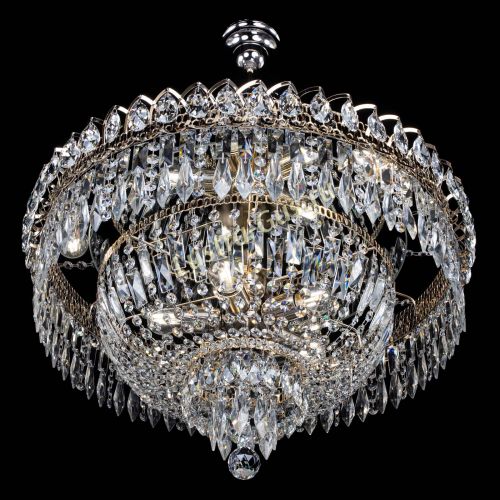 Люстра Водопад перо №8 с подвесом в Магнитогорске Гусь Хрустальный