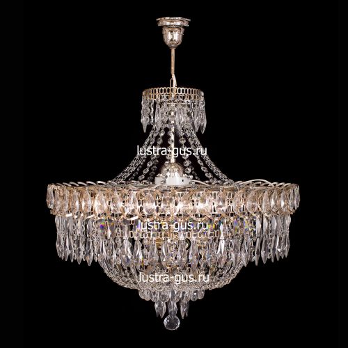 Люстра Водопад перо с подвесом в Магнитогорске Гусь Хрустальный