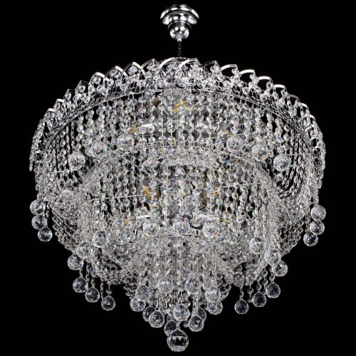 Люстра Водопад Софья №8 с подвесом  в Магнитогорске Гусь Хрустальный