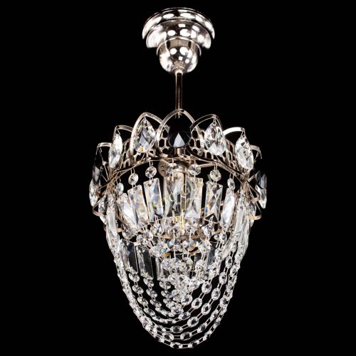 Люстра Водоворот №1 мини с подвесом черная в Магнитогорске Гусь Хрустальный