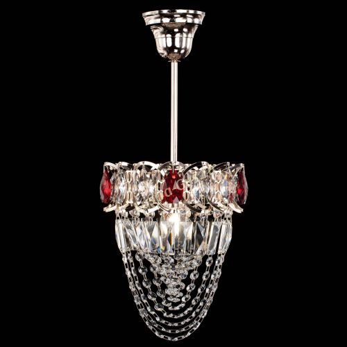 Люстра Водоворот №1 мини с подвесом красная в Магнитогорске Гусь Хрустальный