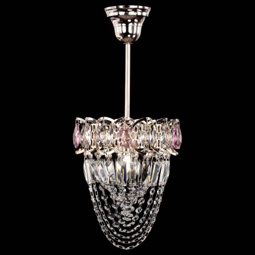 Люстра Водоворот №1 мини с подвесом розовая в Магнитогорске Гусь Хрустальный