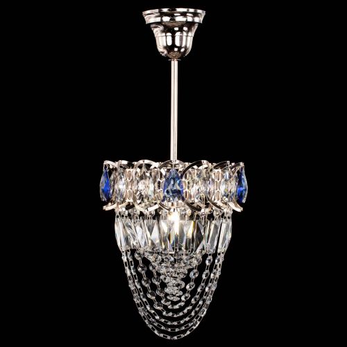 Люстра Водоворот №1 мини с подвесом синяя в Магнитогорске Гусь Хрустальный