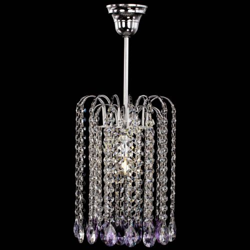 Люстра Зима капель журавлик фиолетовая в Магнитогорске Гусь Хрустальный