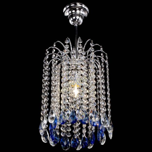 Люстра Зима капель журавлик синяя в Магнитогорске Гусь Хрустальный