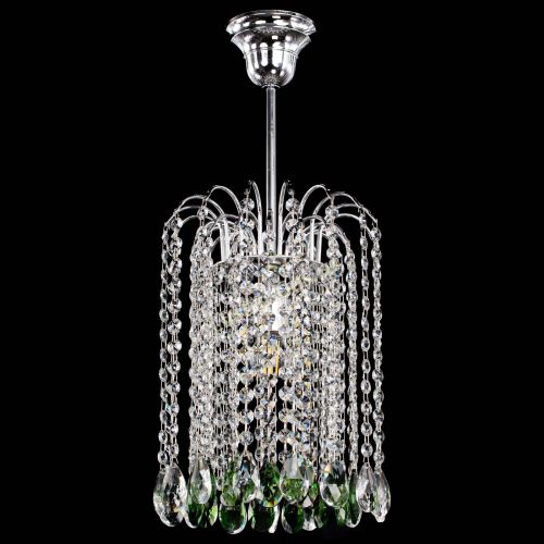 Люстра Зима капель журавлик зеленая в Магнитогорске Гусь Хрустальный