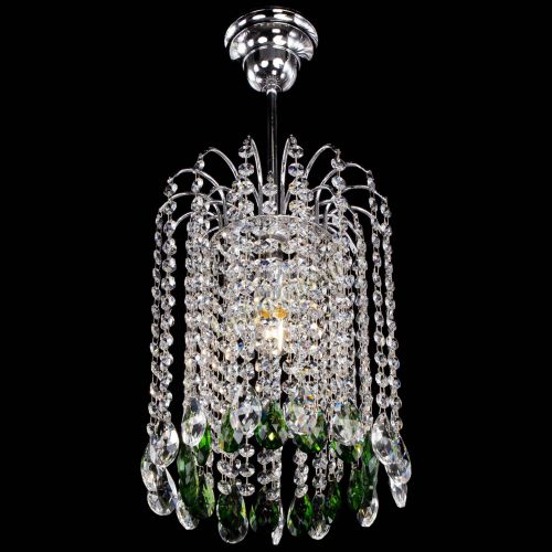 Люстра Зима капель журавлик зеленая в Магнитогорске Гусь Хрустальный