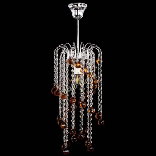 Люстра Зима каскад шар 30 чайная в Магнитогорске Гусь Хрустальный