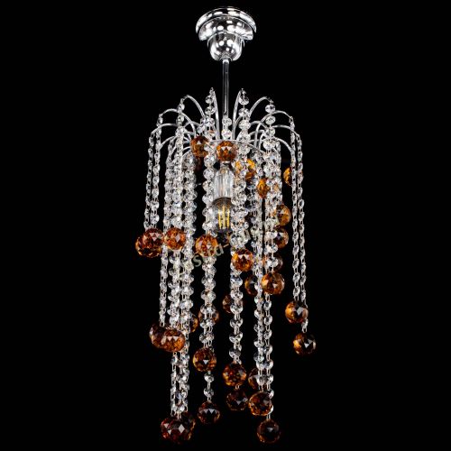 Люстра Зима каскад шар 30 чайная в Магнитогорске Гусь Хрустальный