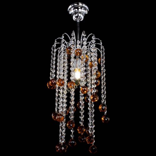 Люстра Зима каскад шар 30 чайная в Магнитогорске Гусь Хрустальный