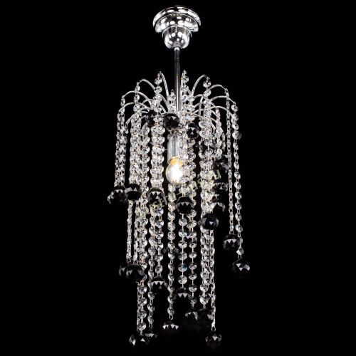 Люстра Зима каскад шар 30 черная в Магнитогорске Гусь Хрустальный