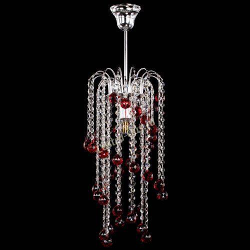 Люстра Зима каскад шар 30 красная в Магнитогорске Гусь Хрустальный